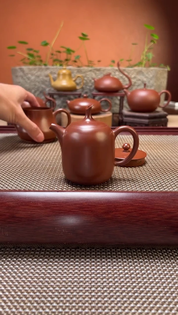茶壶紫砂一帆风顺 陈腐老朱泥 章老