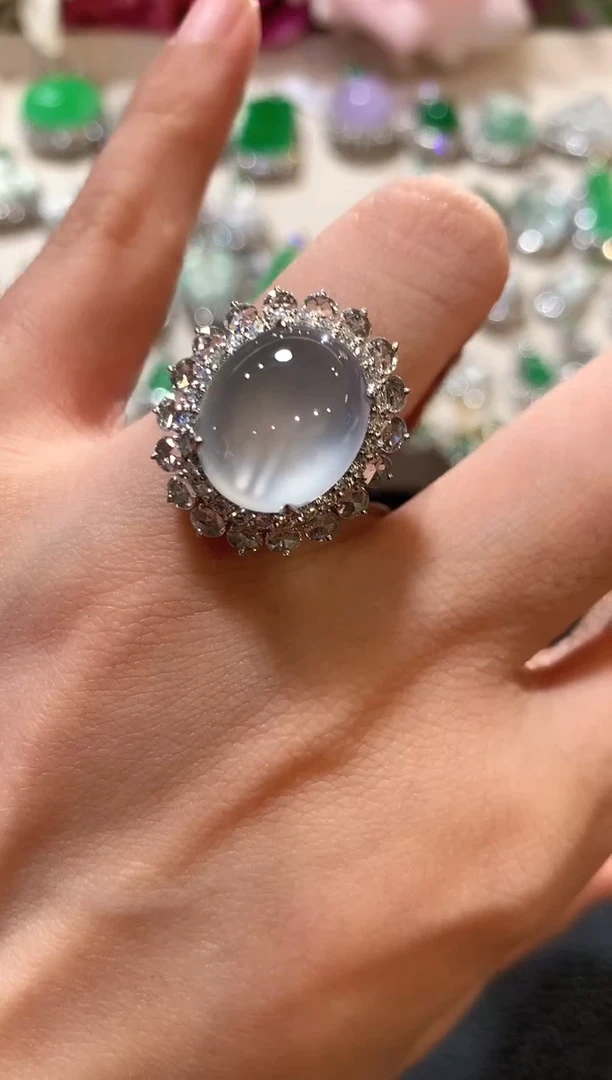 18K金镶嵌戒指翡翠幸**蝎z173