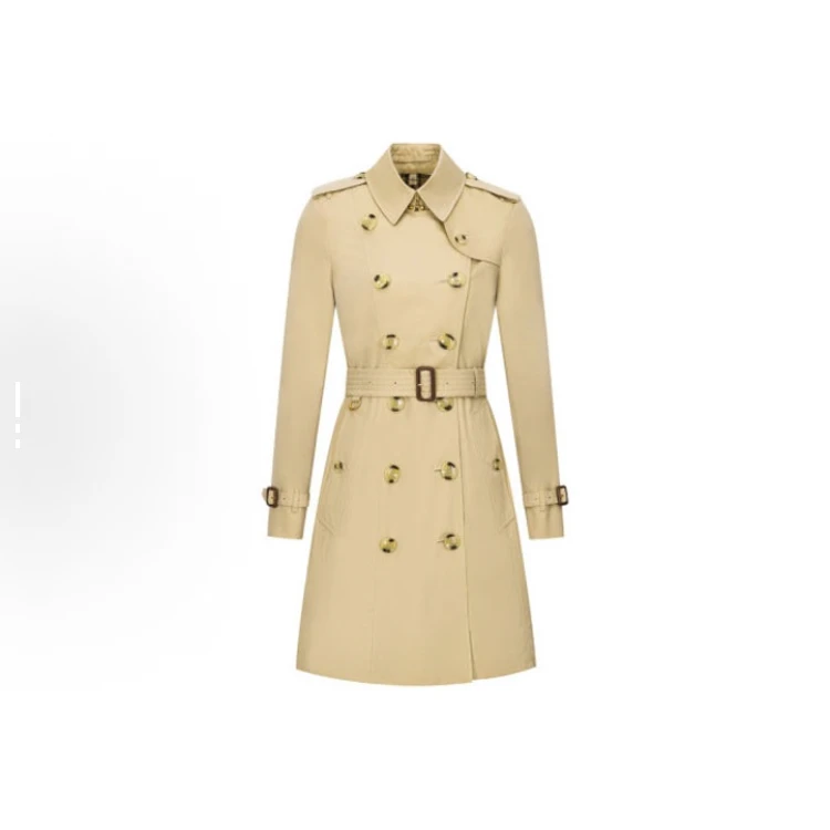 99新 BURBERRY/博柏利 博柏利 双皇冠双排扣风衣 UK8码 11354