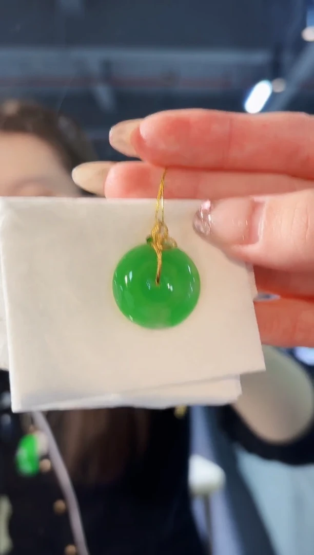 【闪购商品】翡翠颈饰18K金镶嵌缅料A货/支持复检/一件