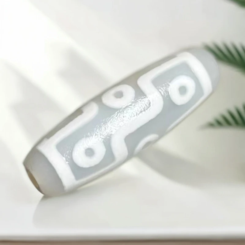 藏式玛瑙珠项链雪域白九眼天珠吊坠时尚百搭男女款吊坠天然项链