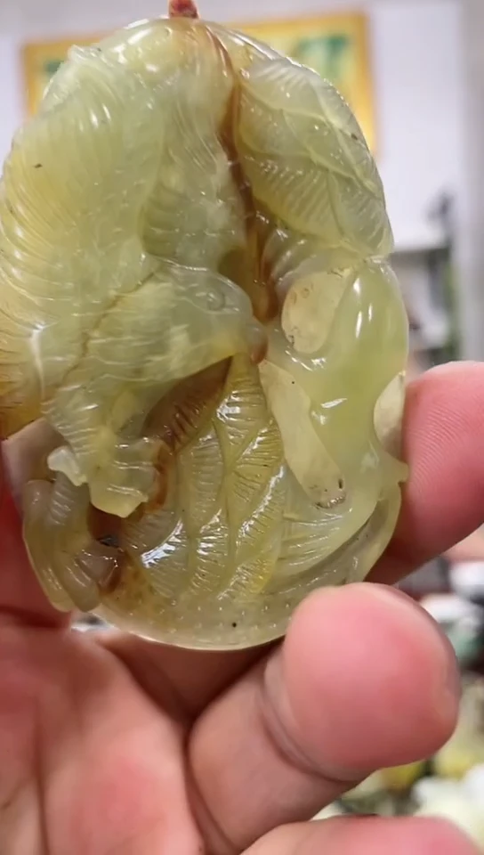 岫玉未镶嵌挂件