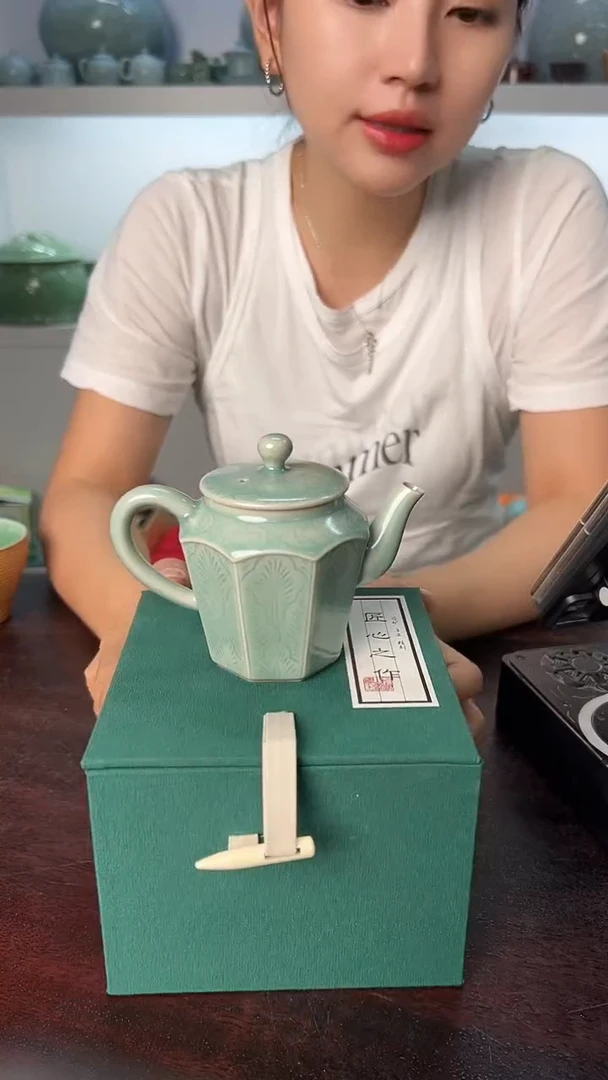 龙泉云间青瓷小米茶器
