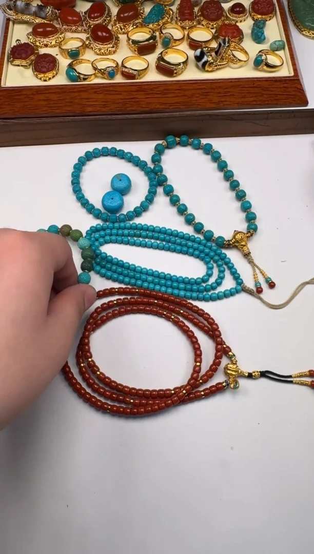 未镶嵌绿松石挂件缠*～手串手串