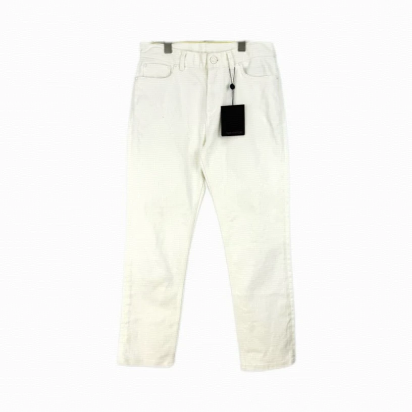 全新未使用 LouisVuitton/路易威登 纯色棉质长裤 白色/31