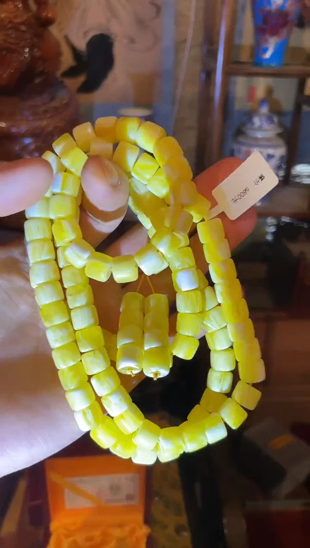 【闪购商品】蜜蜡颈饰未镶嵌黄蜜桶108