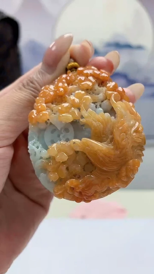 未镶嵌定制翡翠&****理5159MM-毛货挂件