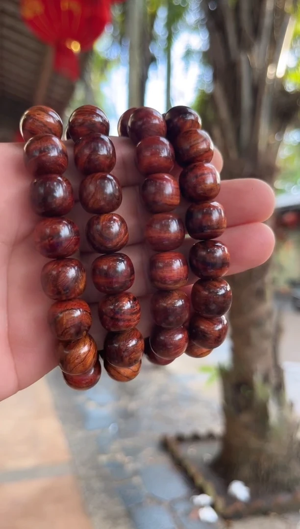 黄花梨/降香黄檀海南黄花梨俄贤岭百年大料1314老型珠手串