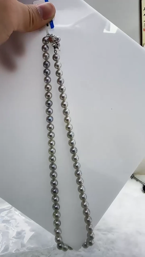 【闪购商品】海水珍珠DA未镶嵌t906 灰珠串7