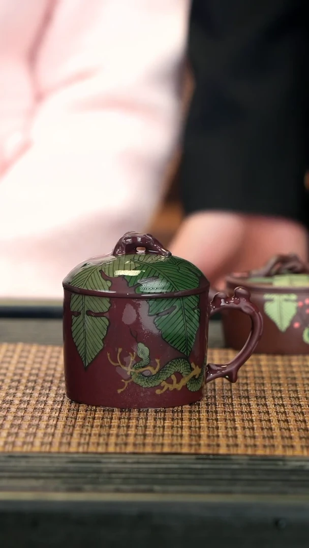 【闪购商品】紫砂茶壶XS74灵蛇盖杯 龙山乌泥