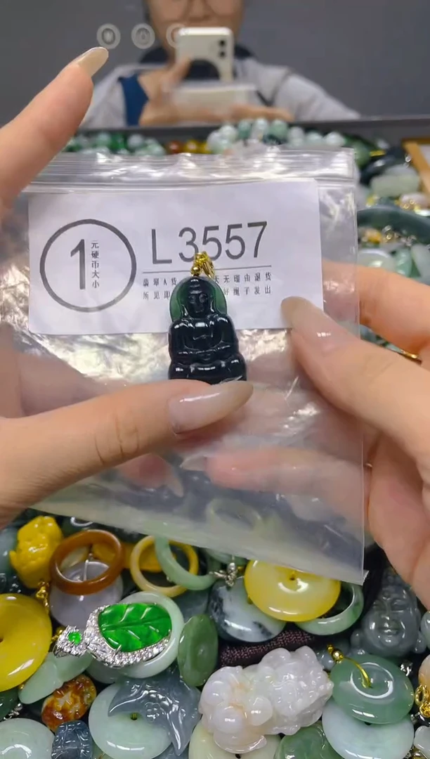 颈饰未镶嵌翡翠/ L /翡翠A货，一件也是批发价
