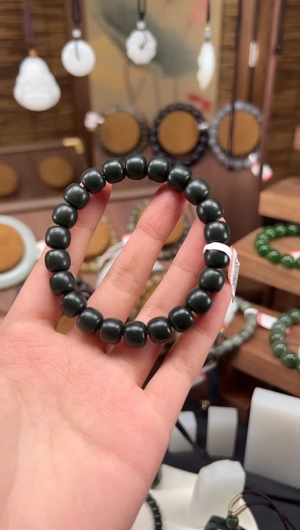 未镶嵌手串和田玉JYMND41218-13踏青