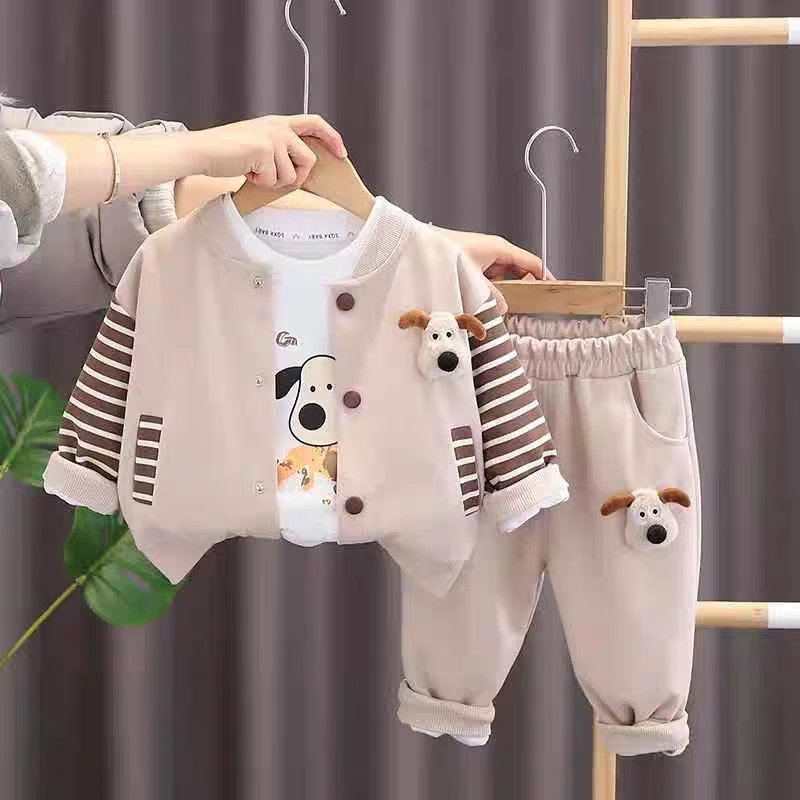 男童女童秋装套装宝宝衣服2025新款小童帅气休闲长袖两件套洋气潮