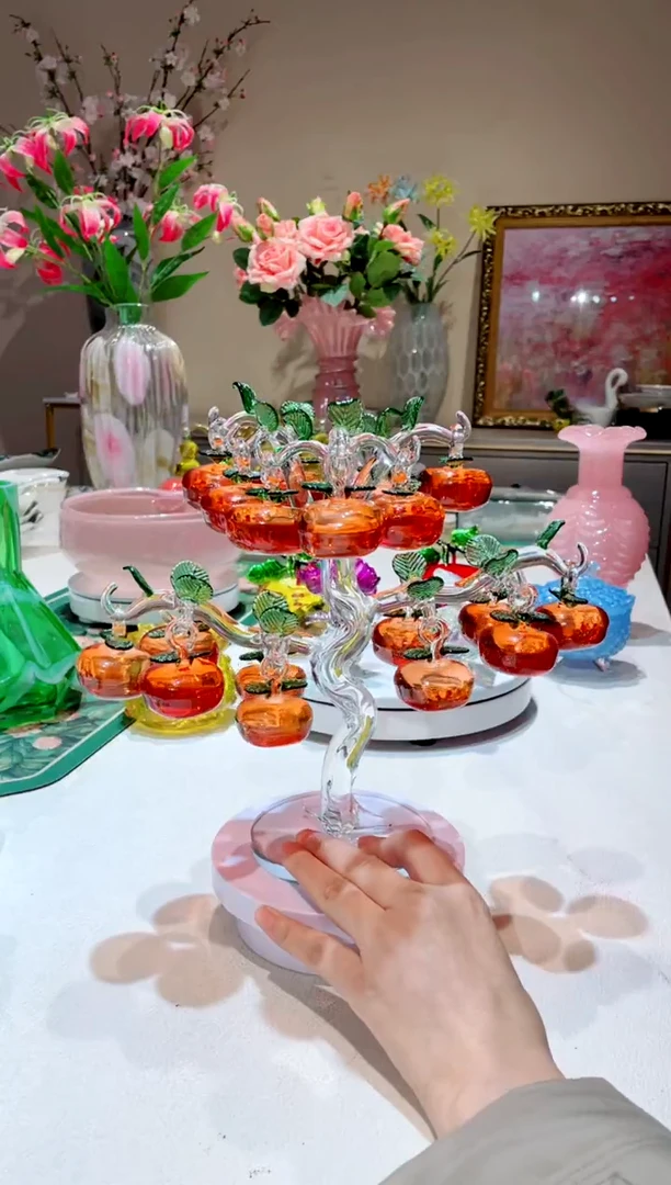 【闪购商品】琉璃手工艺品18颗柿子树