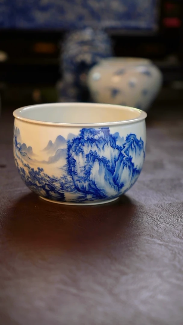 问工 西山秋霁图水洗