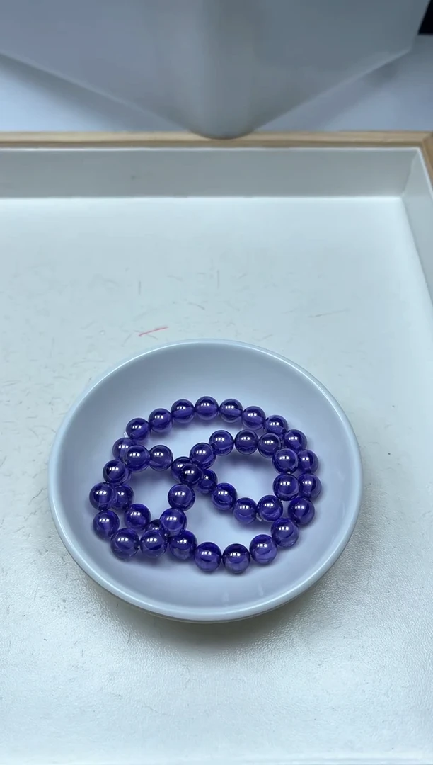 散珠天然锆石未镶嵌B2066 深紫锆石8mm5个15元