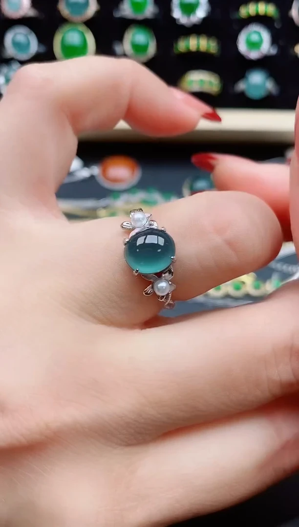 【闪购商品】翡翠戒指银S925镶嵌321321