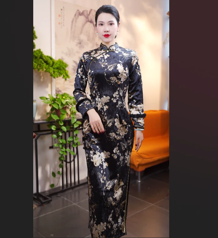 木青   2025新款改良旗袍气质日常优雅经典修身