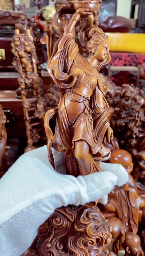 小叶黄杨摆件天女散花