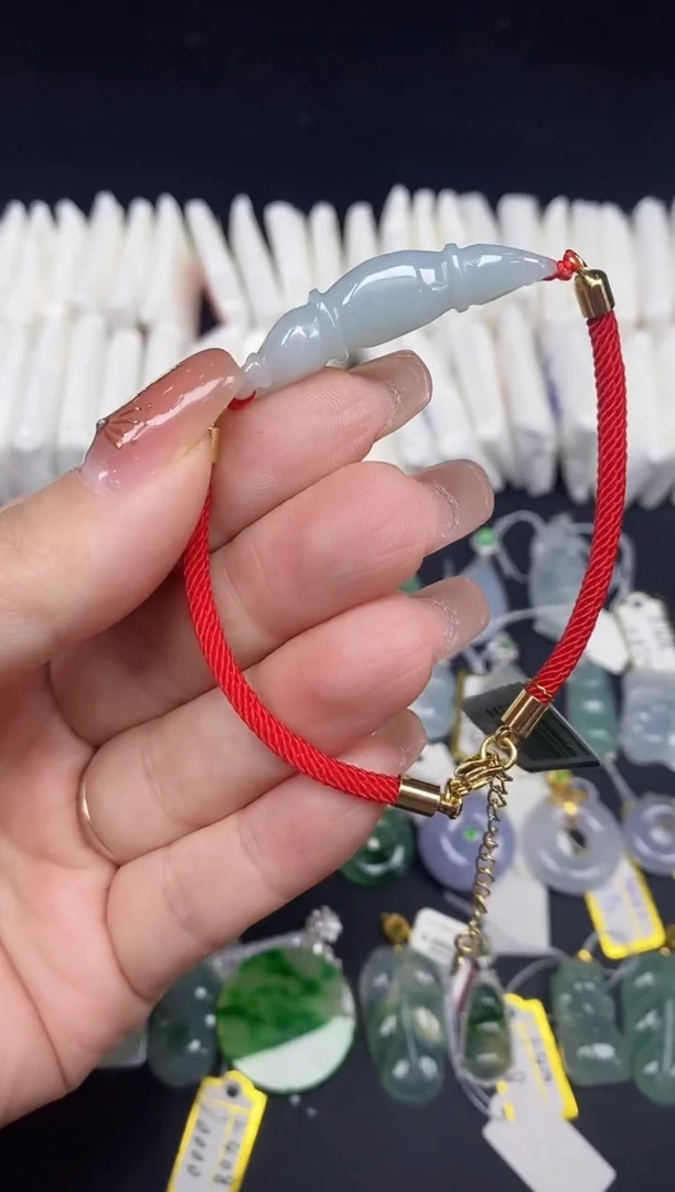 未镶嵌手绳翡翠藕节@@CMT1286