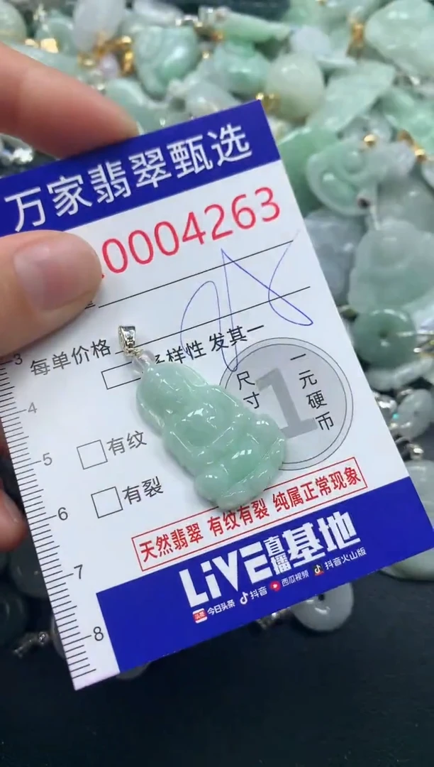 吊坠(不含链)未镶嵌翡翠4263