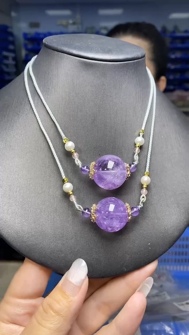 未镶嵌项链水晶  多样性发货发其一