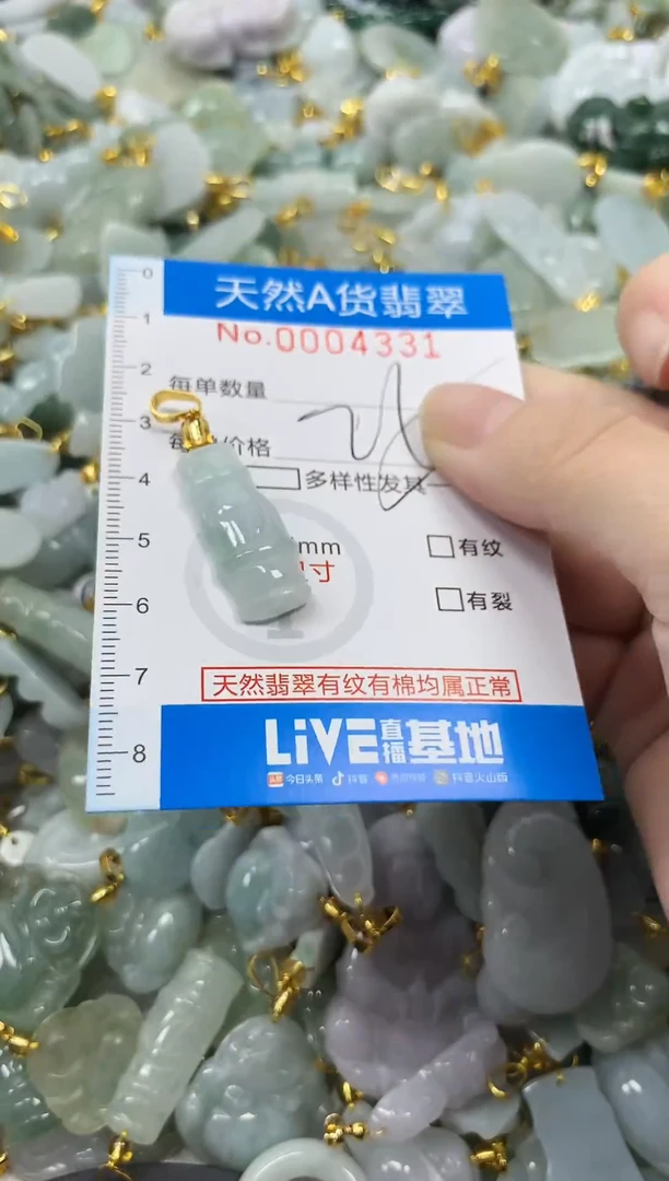 颈饰未镶嵌翡翠净货挂件-4331