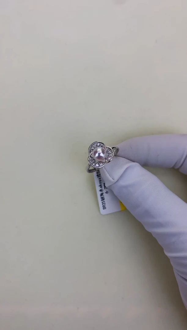 银S925镶嵌DA海水珍珠 GD032 戒指 7