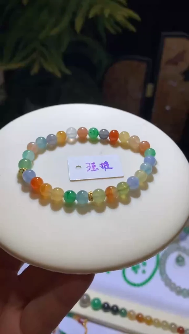 【闪购商品】定制翡翠未镶嵌6*手串38000+0