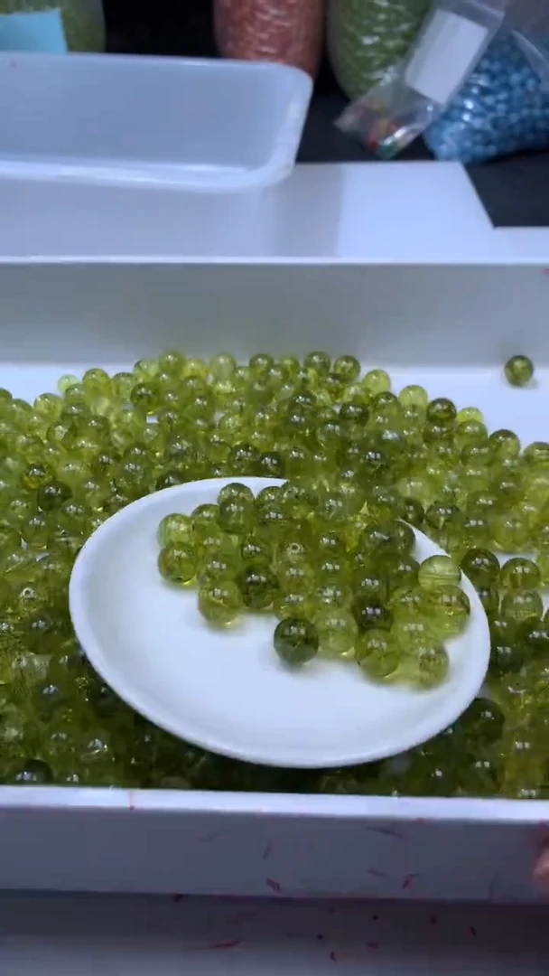 颈饰未镶嵌水晶W1681-橄榄绿碧玺12mm*5颗