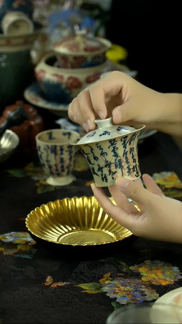 中秋国庆景德镇手绘瓷器