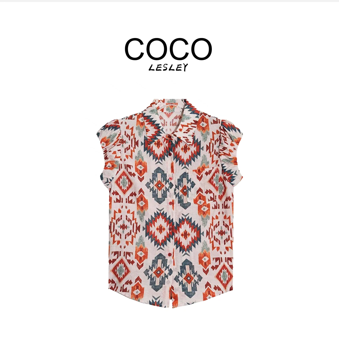 【 COCO LESLEY】A79251新款洋气百搭休闲短袖