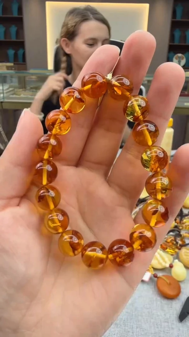 手链琥珀未镶嵌453秒拍号 假一罚三