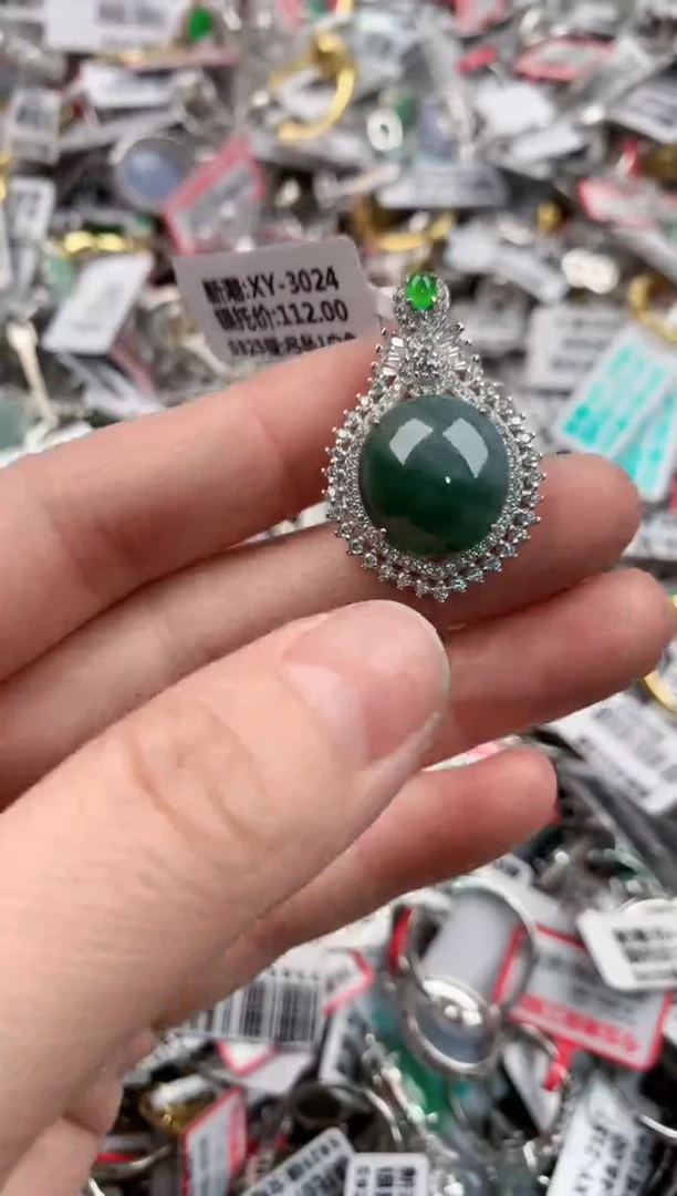 银S925镶嵌戒指翡翠444     6