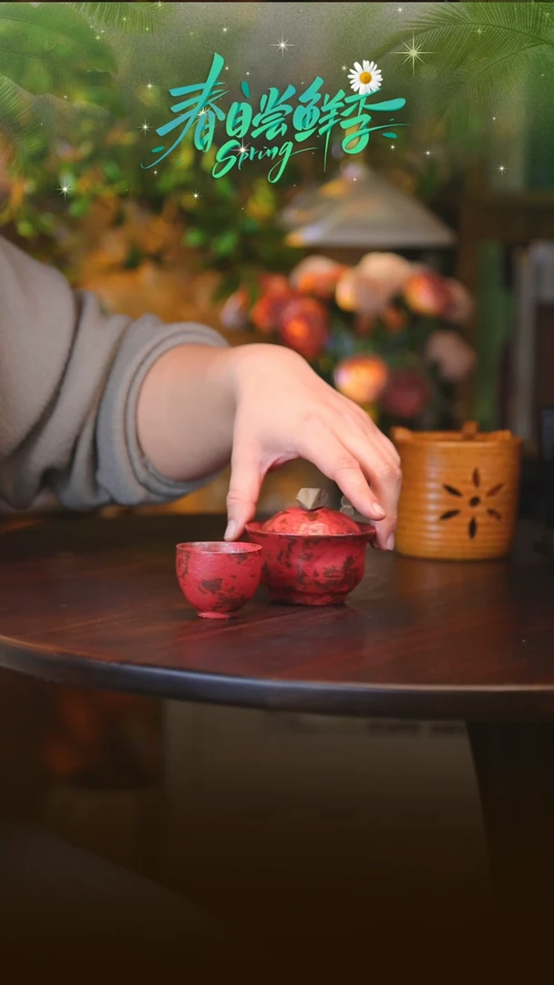 【闪购商品】红粉引陶泥盖碗+红粉引陶泥蛋壳杯