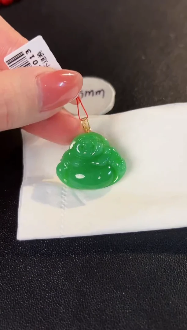 【闪购商品】翡翠颈饰18K金镶嵌缅料A货/支持复检/一件