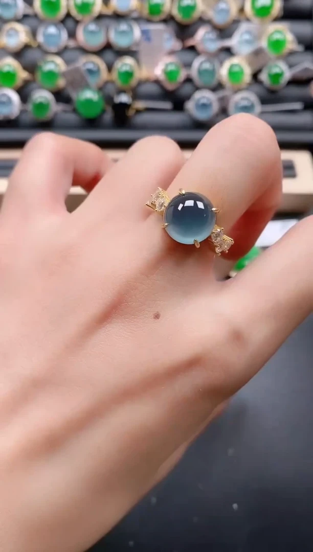 银S925镶嵌戒指翡翠11111