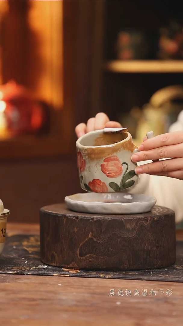 陶瓷景德镇高温釉下手绘陶瓷@L003@