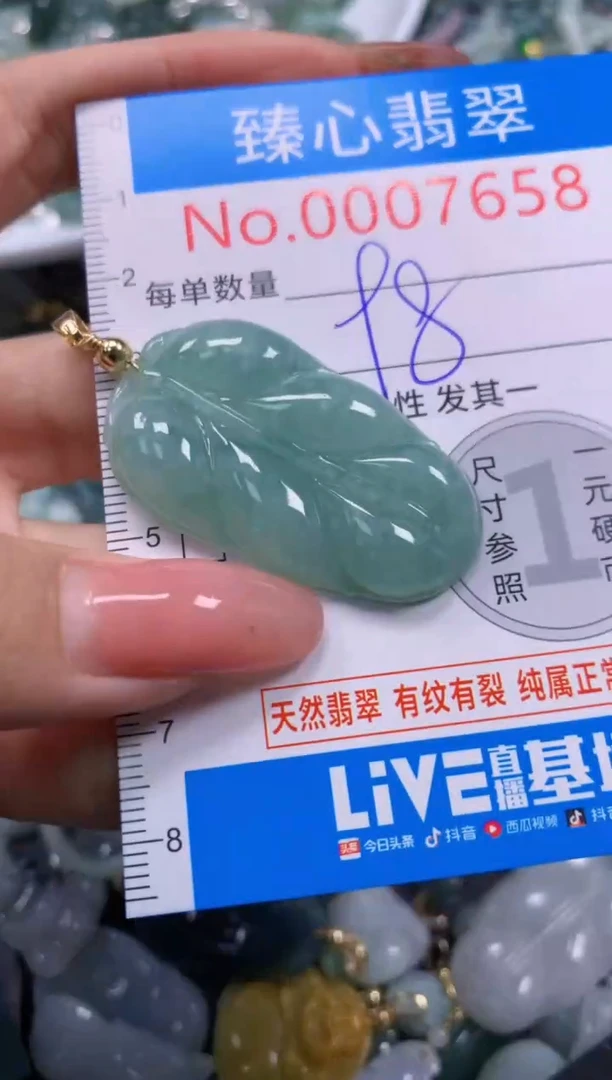 翡翠未镶嵌颈饰7658