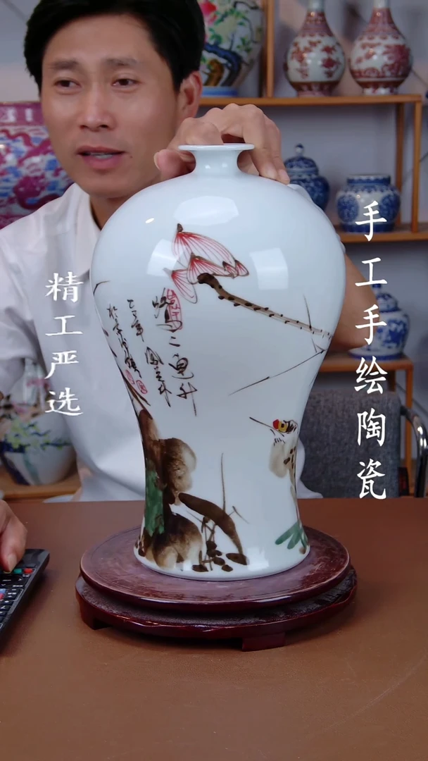 瓶景德镇手工手绘陶瓷摆件19