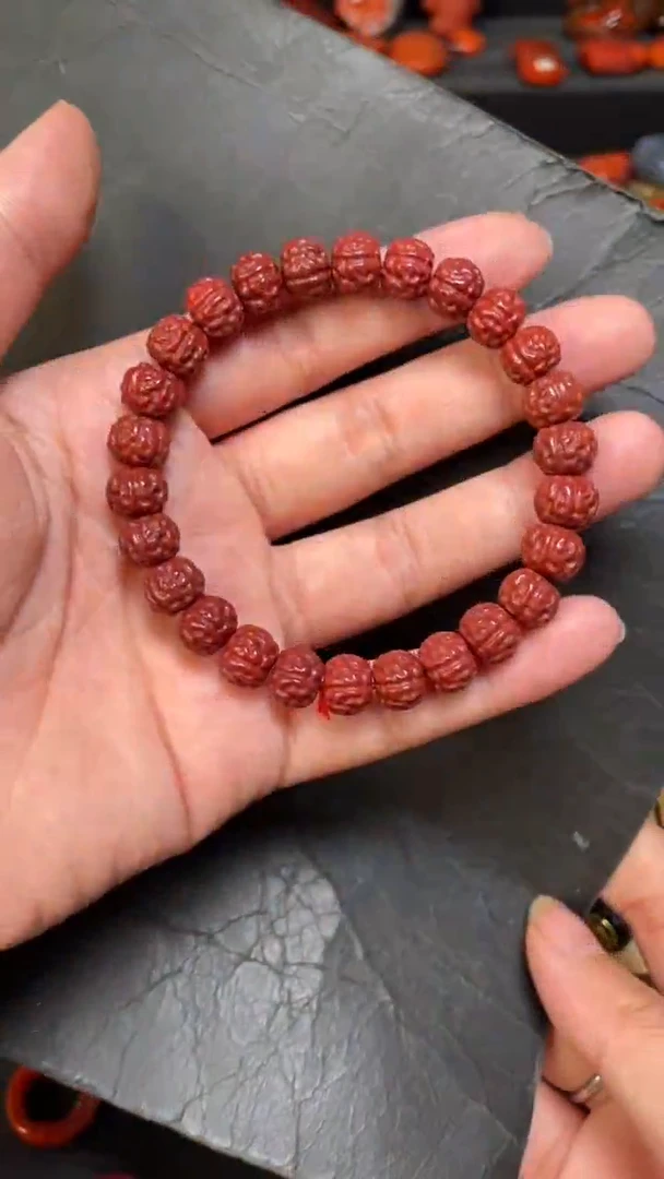 未镶嵌123南红玛瑙手串---8+