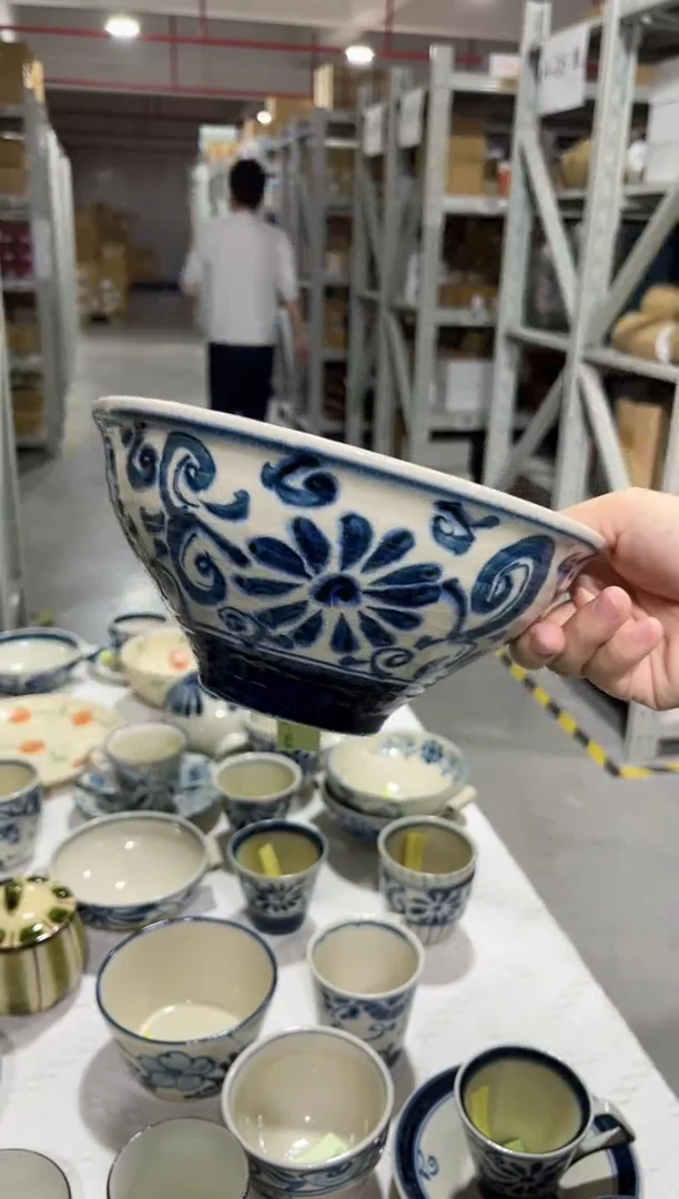 瓷片安南 卷唐草大面碗新品