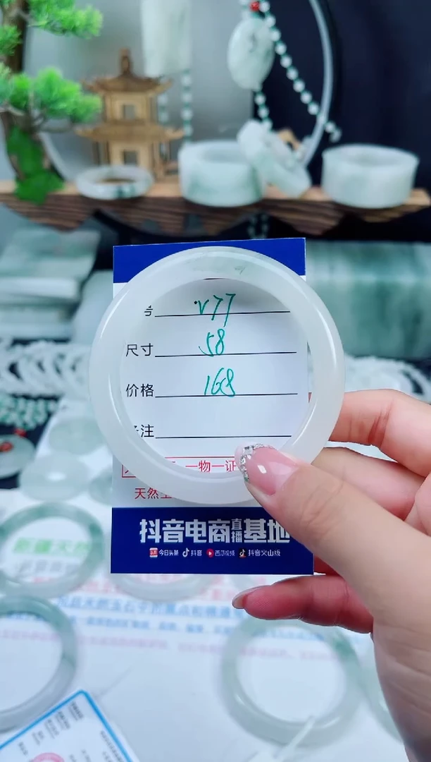 未镶嵌手镯石英质玉（天山翠）77