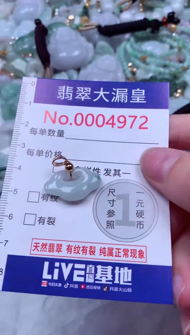 吊坠(不含链)未镶嵌翡翠4972