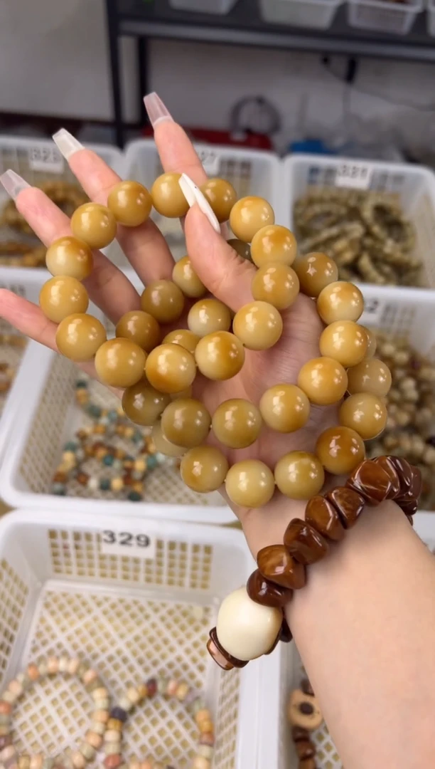 手串菩提根/象牙果卡16风化糖心蛋大圆珠手串323