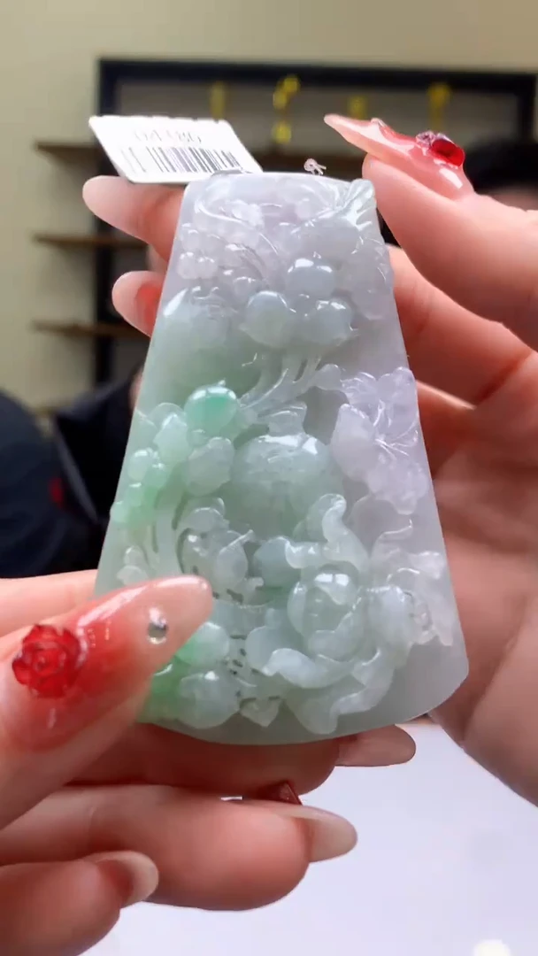 【闪购商品】定制翡翠未镶嵌1071ry-毛货挂件134