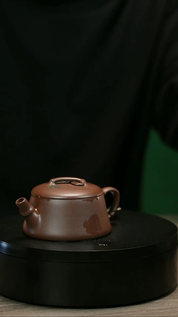 茶壶紫砂茅*H2377周卓琴贴叶竹瓢