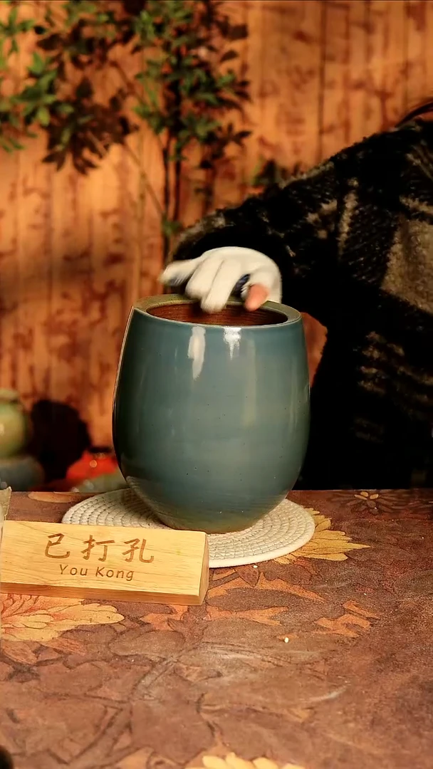 陶瓷28-123高21口13误差2已打孔孤品