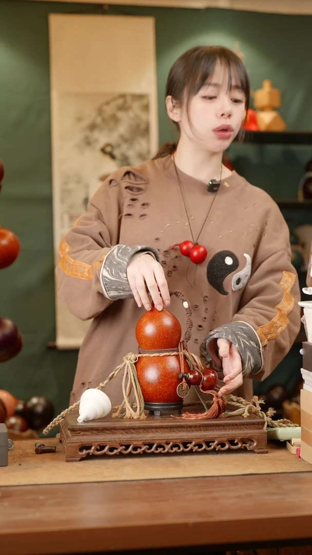 205号精品天然大漆酒葫芦一物一拍~