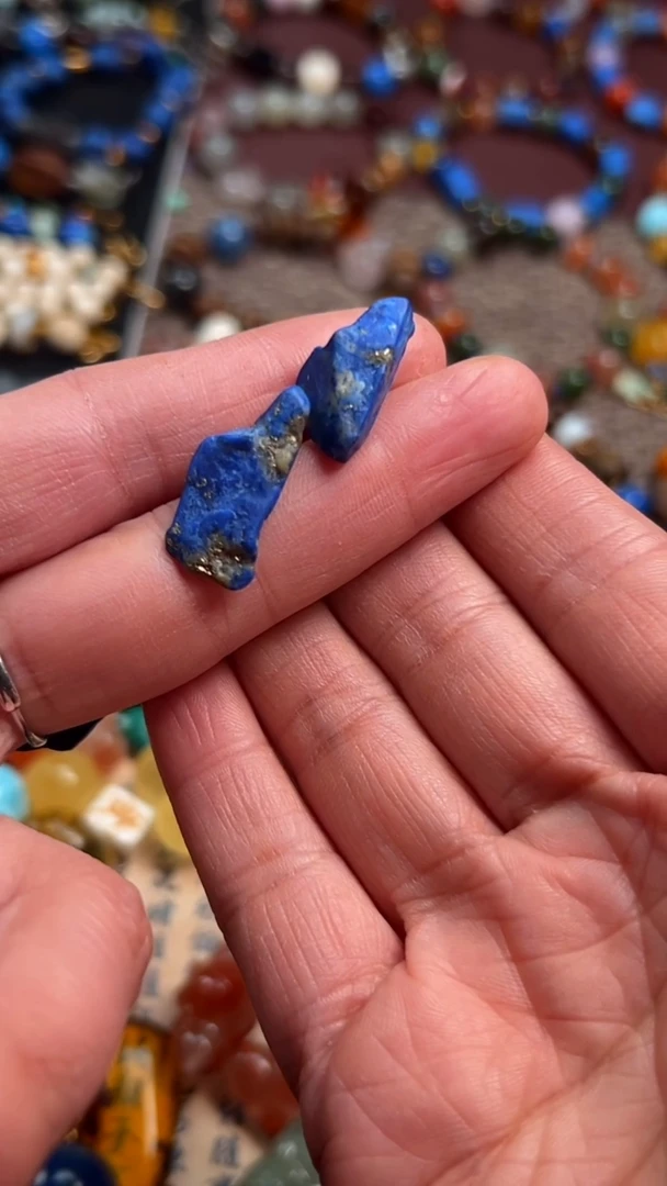 银S925镶嵌青金石耳饰耳饰